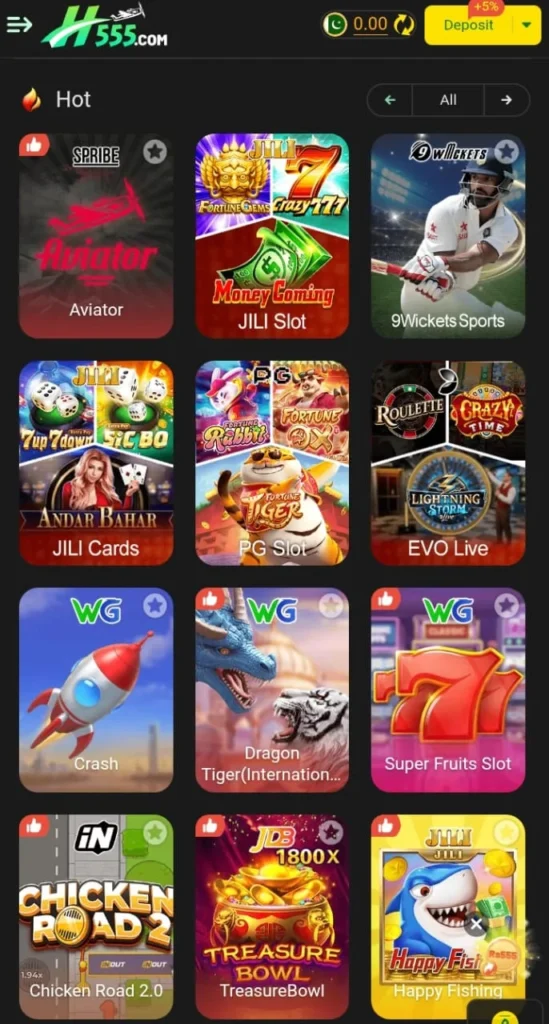 h555 game